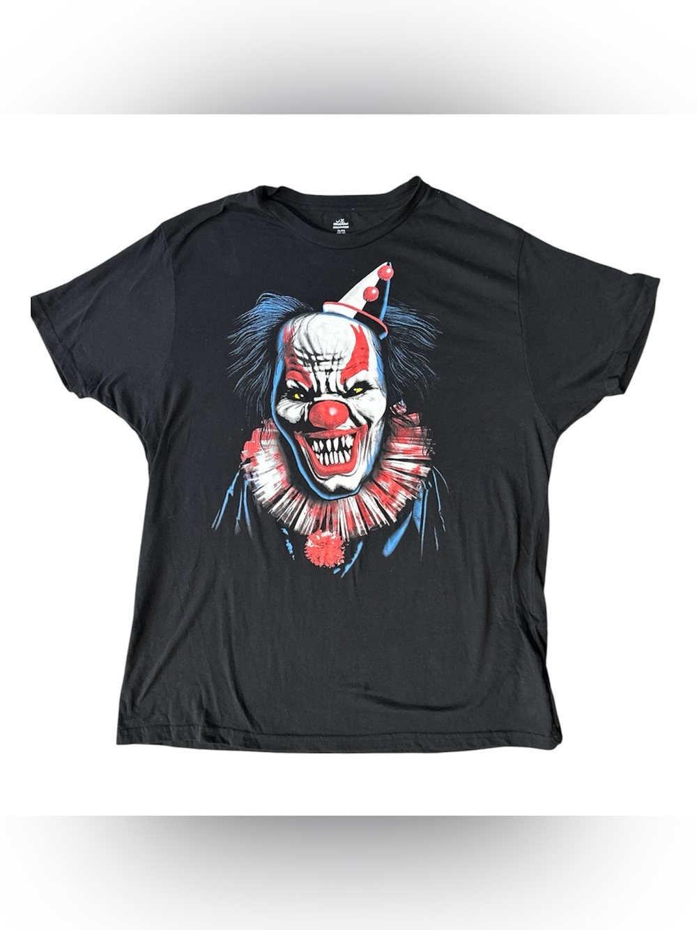 Celebrate Halloween Graphic Scary Clown Face T-Shirt. Size XL